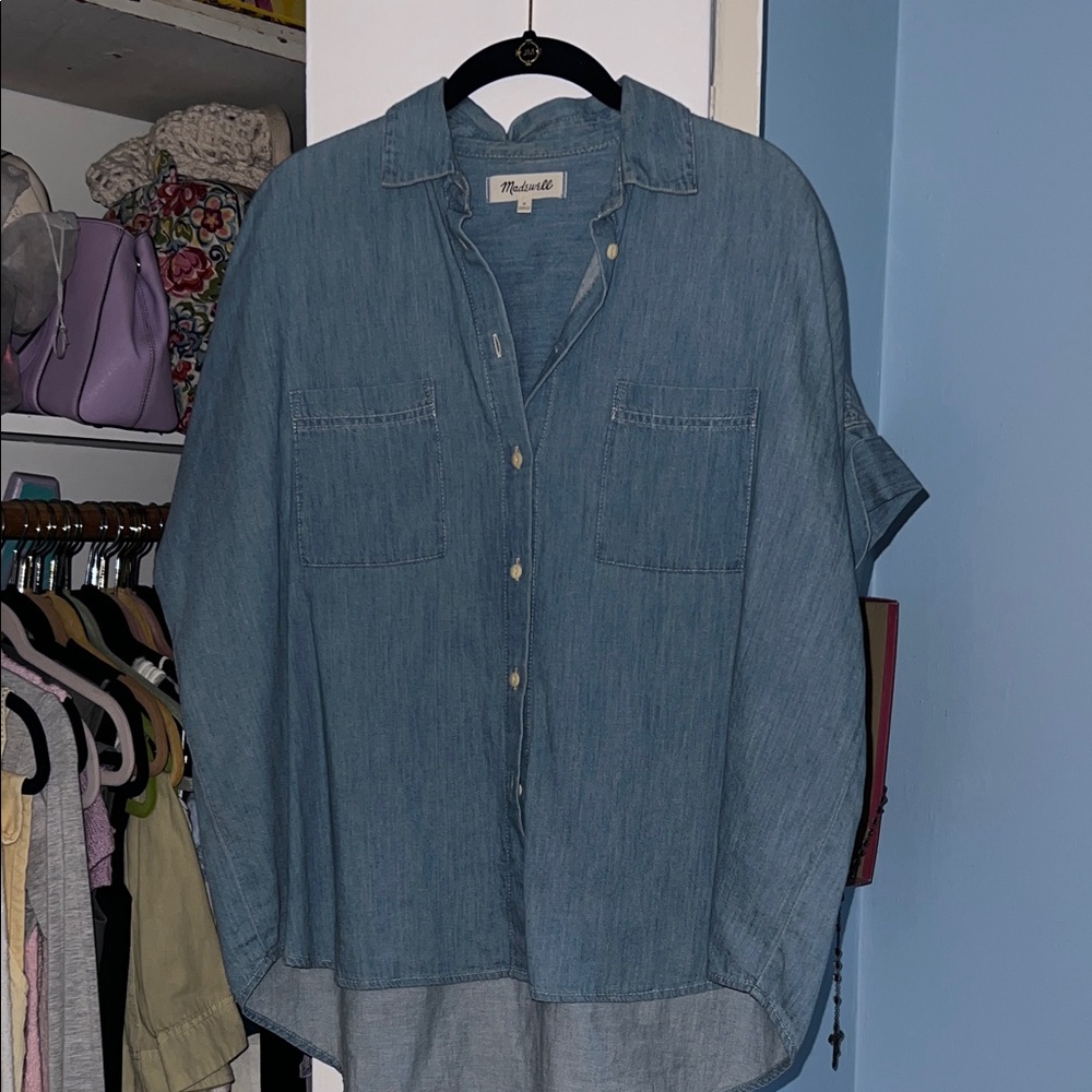 Madewell Denim Blue Casual Button Down Shirt